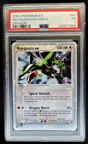 2003 Pokemon EX Dragon Rayquaza Holo #97/97 PSA 1