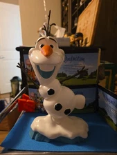 Disney Parks Exclusive Frozen Olaf Snowman Drink Stein Mug Sipper Straw Lid Cup