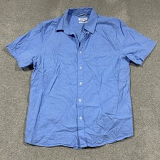Just Jeans Linen Blend Shirt Mens L Blue Shor...