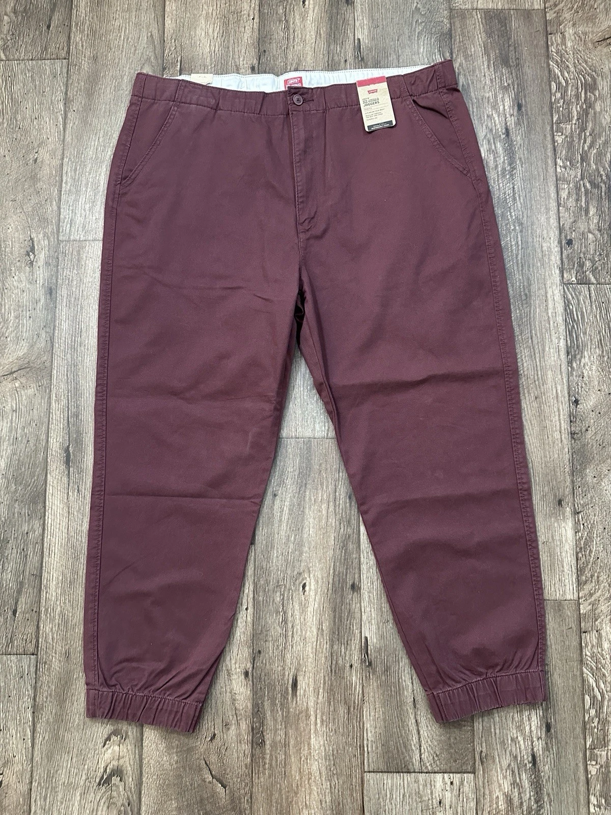 Levi's XX Chino Drawstring Stretch Tapered Joggers Pants Men’s Size XXL Burgundy