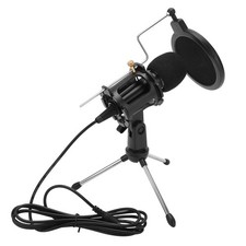 Cardioid Condenser Microphone Kit with Foldable Tripod  Pop Filter, Studio 3...