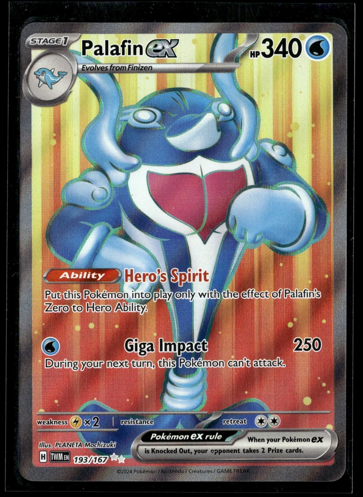 Palafin ex 193/167 Ultra Rare Twilight Masquerade Pokemon NM/M