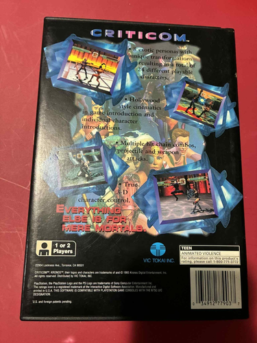 Criticom (Sony PlayStation 1, 1995) PS1 scatola lunga - Foto 3 di 3