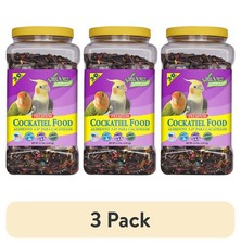 3 pack Premium Cockatiel Bird Food Seeds W/ Probiotics 4.5 lb. Stay Fresh Jar
