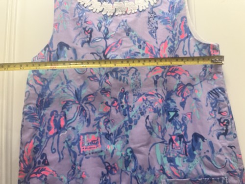 Lilly Pulitzer Mini Shift Dress Fruity Monkey lilac verbena, Sz 10 EUC - Picture 7 of 10