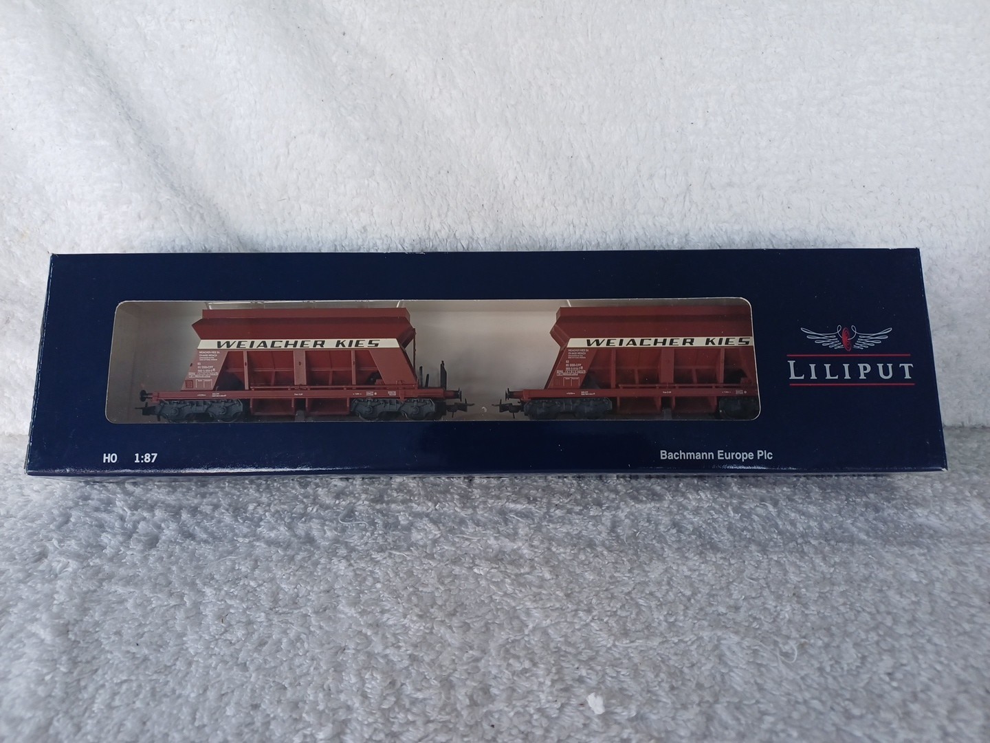 Liliput HO Gauge L240025 SBB CFF Gravel Wagons Twin Pack Weiacher Kies Epoche V