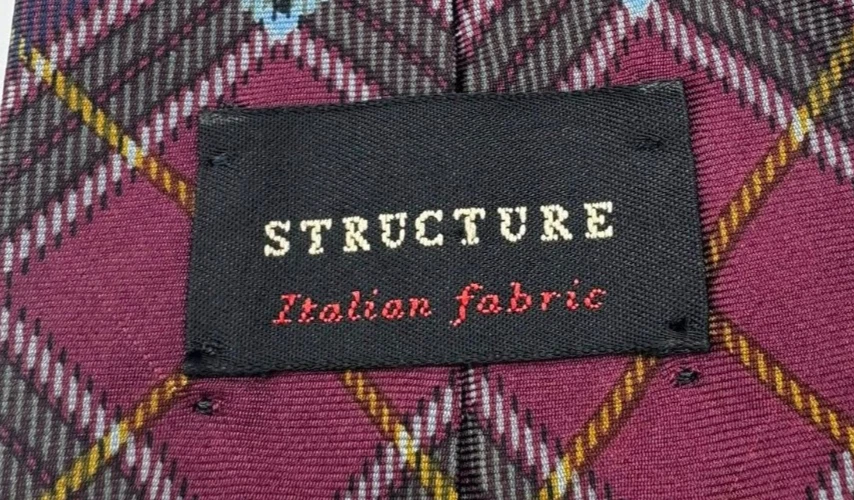 Structure Silk Tie - Bears & Mountain Scene -  Length 57 inches - Image 4 of 4