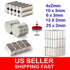 10-100Pcs Super Strong Block Round Disc Magnets Rare-Earth Neodymium Magnet N35