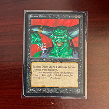  Juzam Djinn Arabian Nights MTG Magic Rare Black MTG Vintage Heavy Play