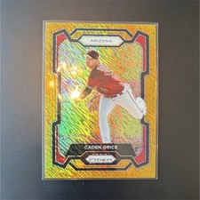 Panini Prizm 2024 Caden Grice Arizona Gold Shimmer 4/7 #295 Baseball