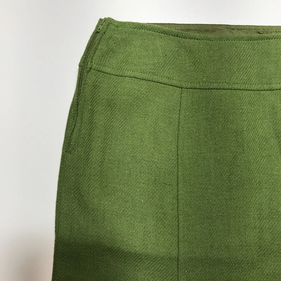 Falda Lápiz United Colors of Benetton Talla EU 42 Mezcla Lana Verde Ventilada Italia Foto 3 de 4