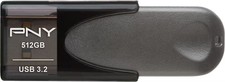 PNY - Elite Turbo Attach 4 512GB USB 3.2 Flash Drive - Gray