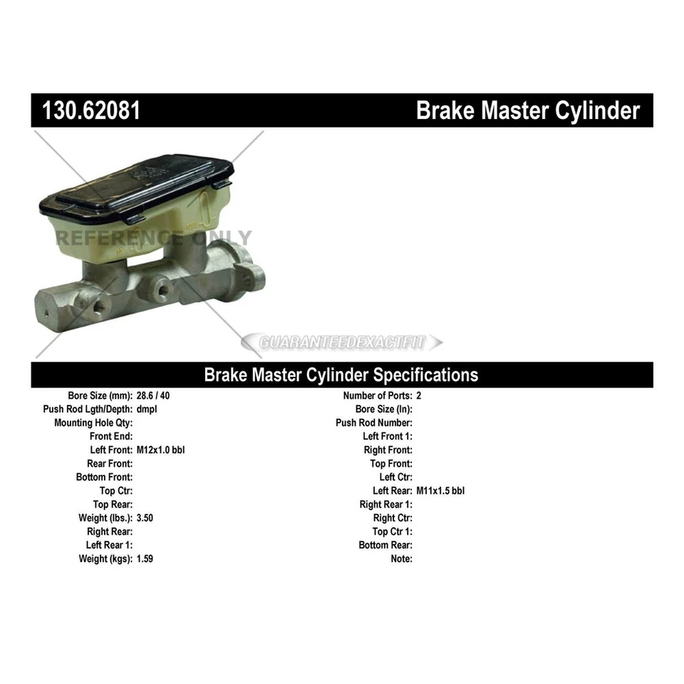 For Buick Commercial Chassis Roadmaster Centric Brake Master Cylinder TCP - Изображение 3 из 3