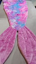 Mermaid Blanket Made of Polyester Multicolored Pink, blue, purple