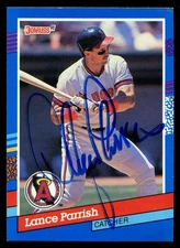 1991 Donruss #135 Lance Parish Signed Autograph California Angels *16224*