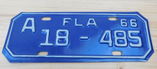 Vintage 1966 Florida Motorcycle License Plate 18-485