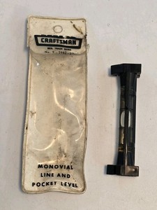 Vintage Craftsman Crown Logo Monovial Utility Line Pocket Level 9-3982 Made USA