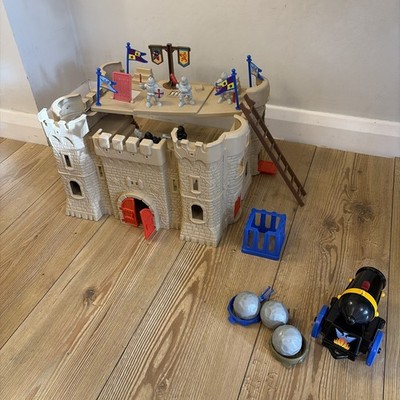 Vintage Beige Redbox Mittelalter Burg Spielset mit Figuren und Zubehör 