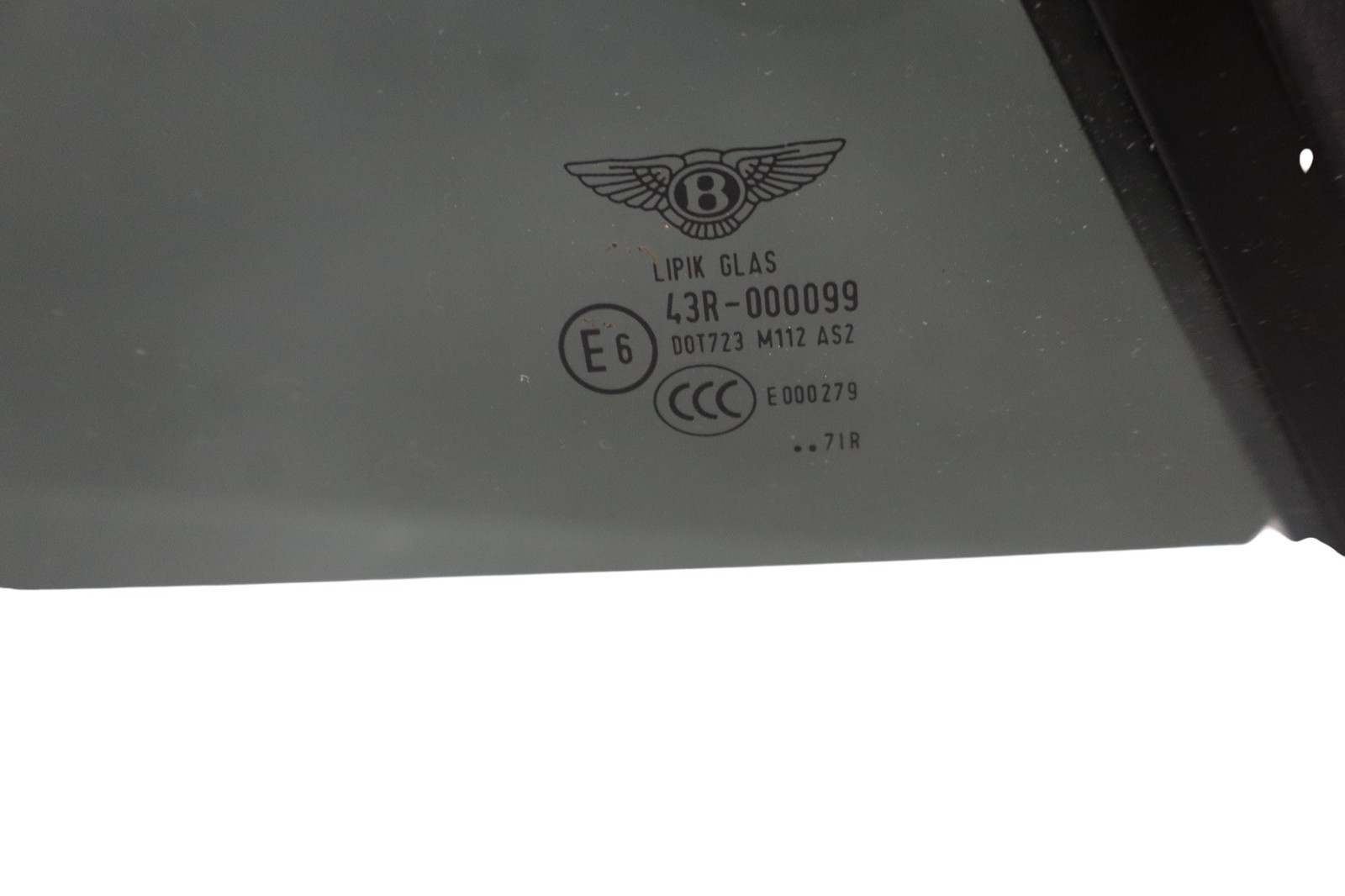 07-18 Bentley Continental GTC Rear Right Passenger Side Quarter Window Glass Oem