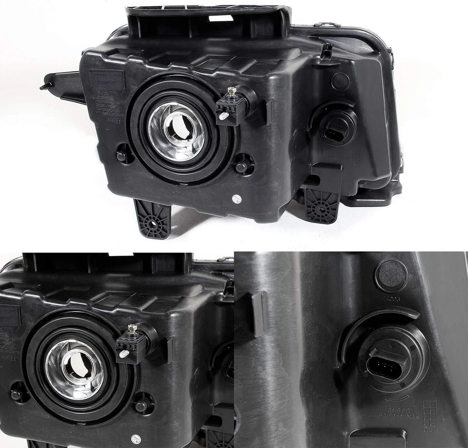 适用于 2010 - 2013 雪佛兰科迈罗黑色车头灯替换件左 + 右 — 第 2/4 张图片