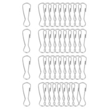 Lanyard Hooks, 40 Pcs 32x11x3mm Stainless Steel 304 Hook, Silver