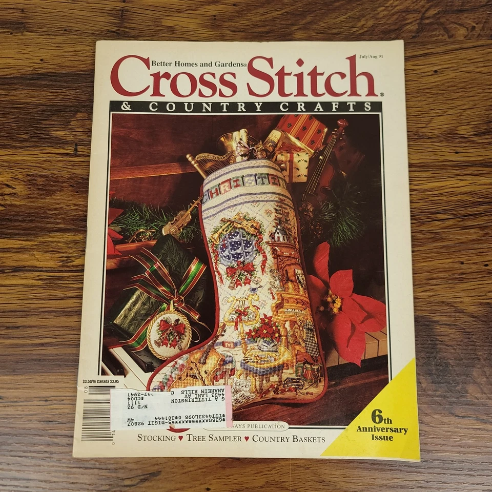Cross Stitch & Country Crafts Magazine Lot of 5 Anniversary Issues Stockings - Image 3 of 4