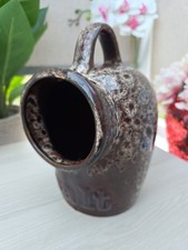 Kernewerk Cornish Pottery Salt Pig – Brown Mottled Glaze – 9” Studio Pottery