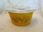 Vintage Pyrex Old Orchard 473 1 Quart Casserole With Decorative Lid