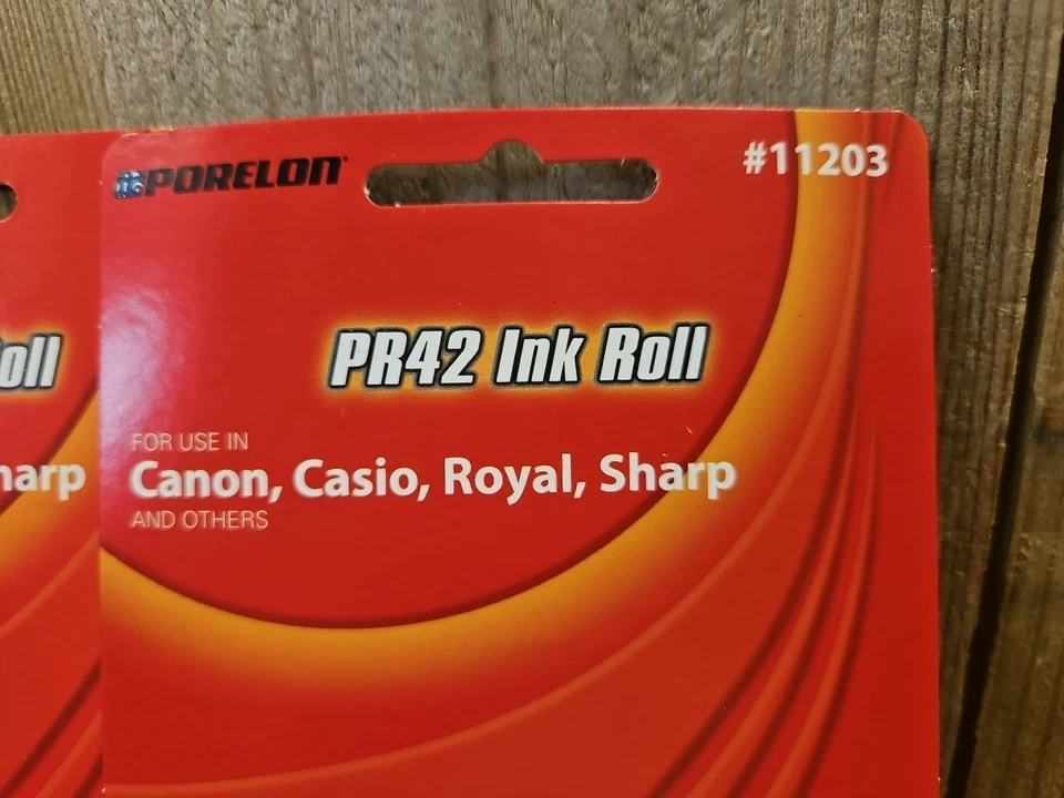 Paquete de 3 Rollos de Tinta Calculadora Porelon 11203 PR42 Negro y Rojo NUEVO Y PRECINTADO  Foto 3 de 4