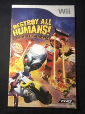 Destroy AIl Humans BIg Willy Unleashed Nintendo Wii MANUAL ONLY No Game 