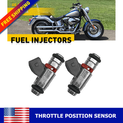 For 2018-2019 Harley-Davidson Sportster 1200 2pcs Fuel Injector Upgrade Silver A