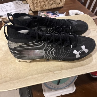 NEW Under Armour Mens Football Cleat Spotlight MC Black Chrome 3020675-001 10-13