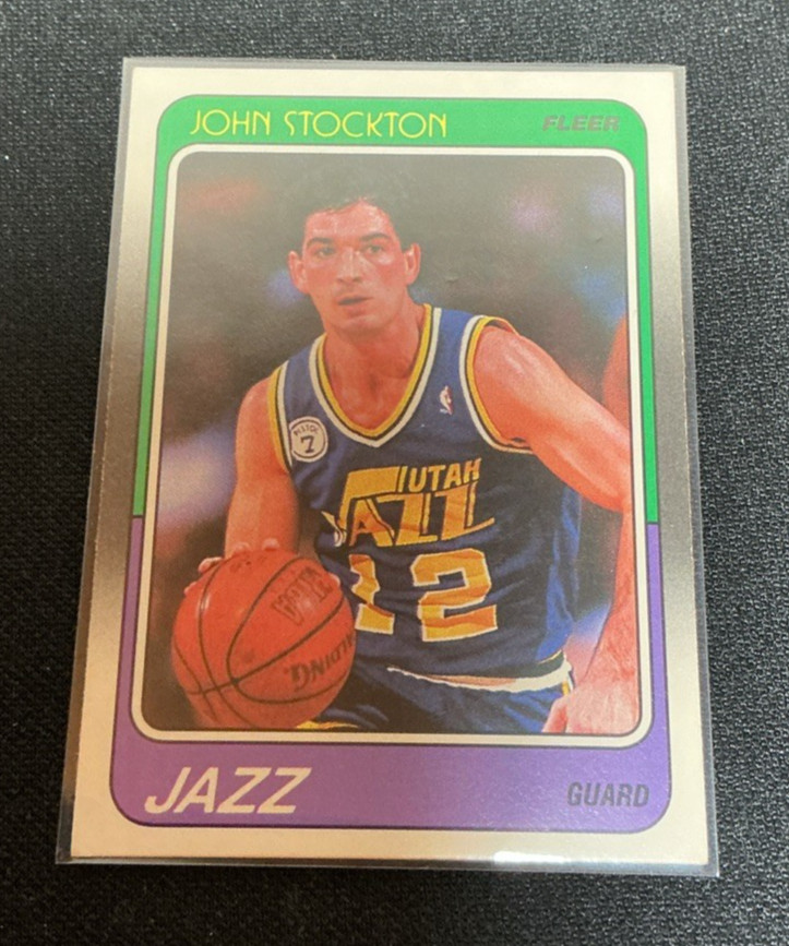 1988-89 Fleer John Stockton Rookie Card RC #115 Jazz HOF