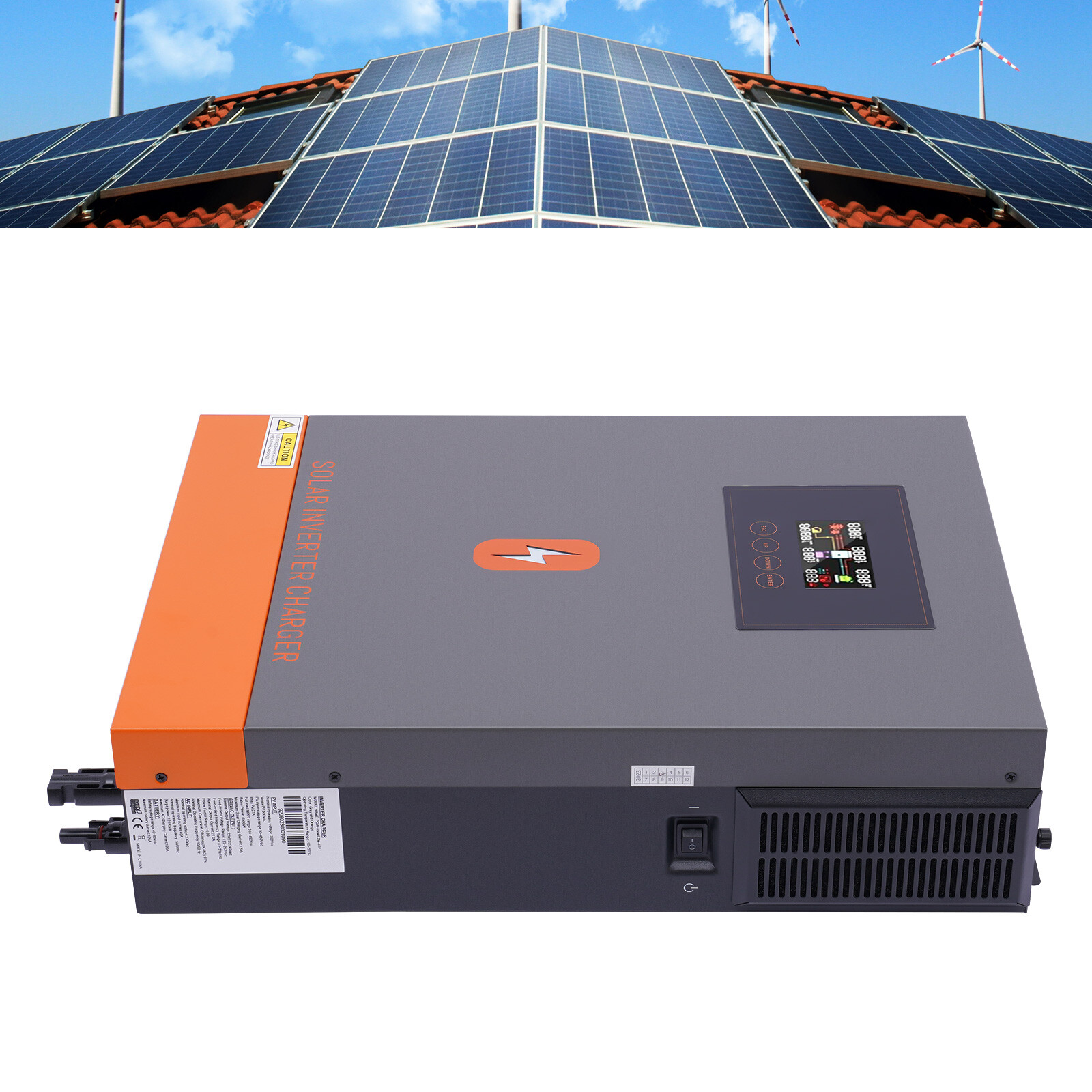 Multifunktionswechselrichter 6200W 48V DC bis 230V AC mit 120A MPPT ...