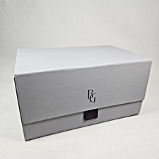 Bergdorf Goodman Authentic Empty Foil Logo Gray/Lavender Gift Box 5.75x9x4.75