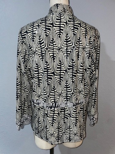 Erin London Women’s Knit Stretch Sequin Evening Blazer Jacket size XL Zip Up - Picture 6 of 12