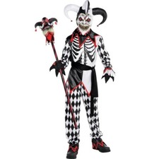 Sinister Jester Halloween Costume for Boys - Medium 8-10