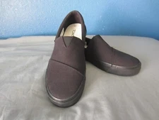 Men's TOMS Alpargata Fenix Black Canvas Slip-ons Size 8 NWOB