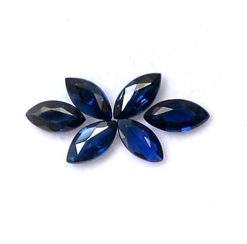 5x2.50 mm Natural Blue Sapphire Marquise Cut Lot 06 Pcs 1.15 CTS Loose Gemstones - Picture 6 of 7
