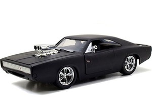 coche modelo 1:24 jada Dodge Charger R//T 1970 negro mate-dom casi /& Furious