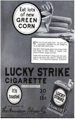 LUCKY STRIPE CIGARETTES *2X3 FRIDGE MAGNET* RETRO ADVERTISEMENT LUCKIES TOBACCO