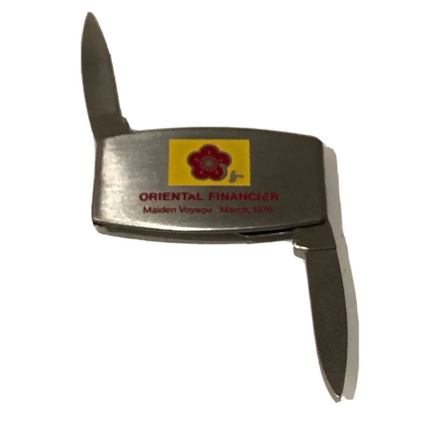 Vintage 1976 Maiden Voyage Money Clip with Knife and File by Oriental Financier-image