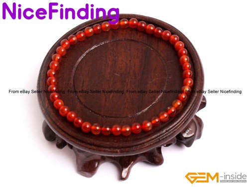 Pulsera curativa de cornalina roja natural con cuentas Joyería Regalos del Día de la Madre - Imagen 5 de 24