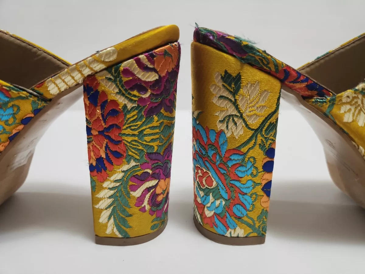 Floral platform hotsell heels