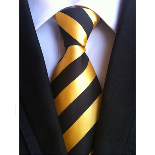 Mens Formal Striped Jacquard Neck Ties Wedding Business Classic Stripe Necktie - Picture 9 of 9