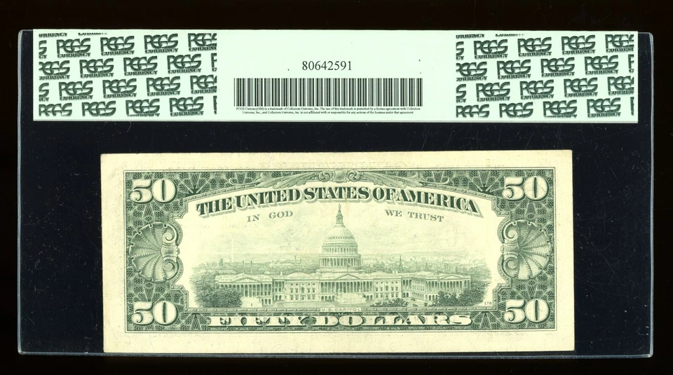 DBR 1990 $50 FRN Philadelphia STAR Fr. 2124-C* PCGS 30 Serial C02484296* - Image 2 of 2