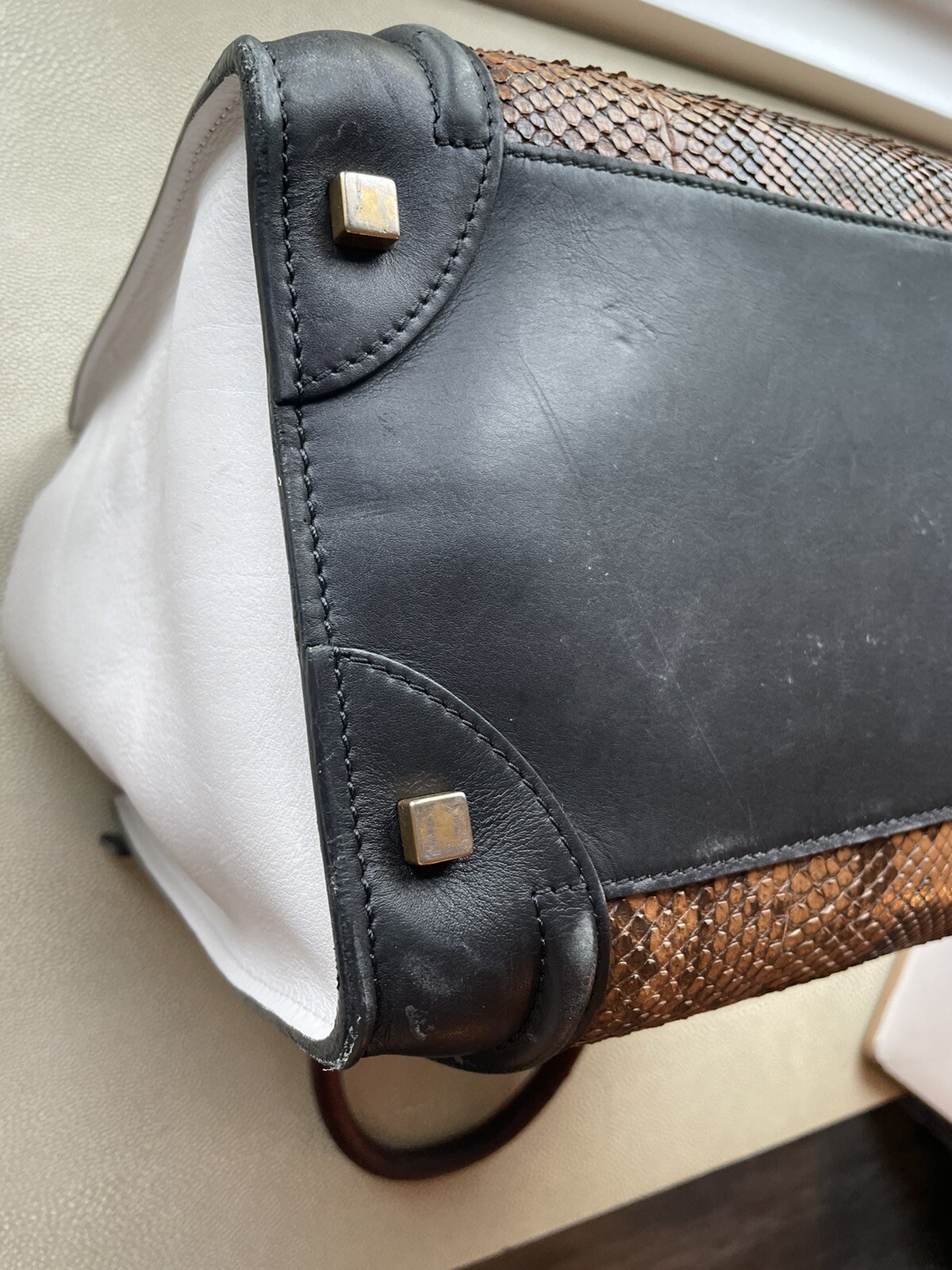 celine python luggage tote - image 9