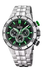 Festina Uomo Chrono Bike (44,5mm) Quadrante Nero/Acciaio Inox F20448/6 Prezzo di listino £ 199