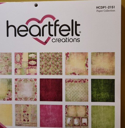 Heartfelt Creations FLORAL SENTIMENTS Paper Pad Card Scrapbooking Stock 12” New - Picture 4 of 7