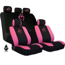 New Ultimate Pink Embroidery Heart Car Auto Truck Seat Cover Gift Se For Hyundai
